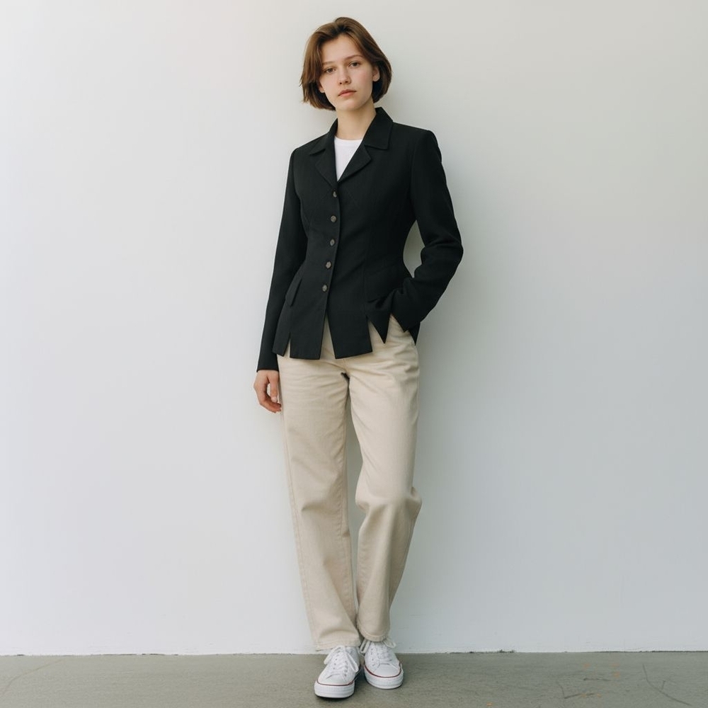 Francess & Rita Fitted Black Blazer